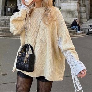 Storets viral Sadie Shirt Combo Knit Pullover